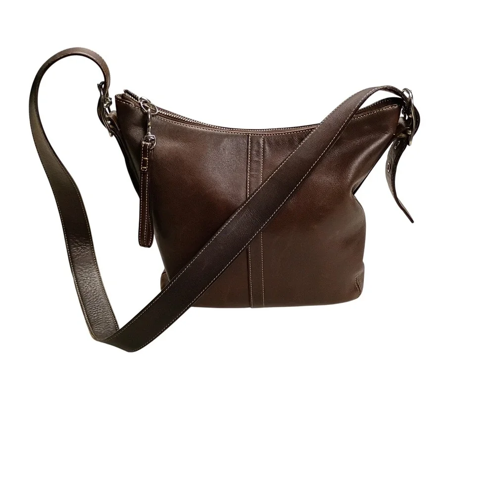 Coach Hobo Bag Womens Small Brown Good Leather Ergo 9326 Vintage Shoulder Bag